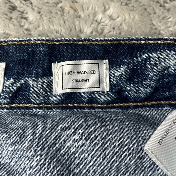 Kancan Signature High Waisted Straight Jeans Destroyed Size 32 - Picture 9 of 14